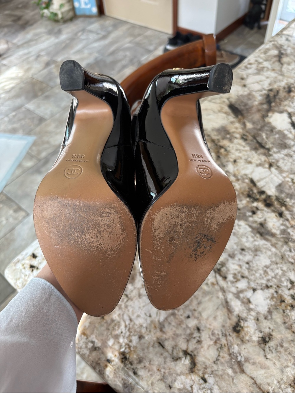 CHANEL Interlocking CC Logo Patent Leather Chelsea Boots - Picture 5 of 6